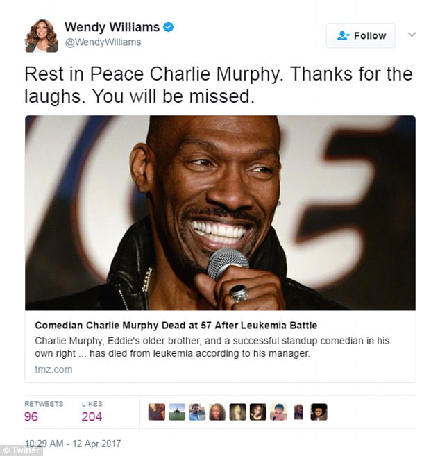 'Thanks for the laughs': Wendy Williams honored the star 