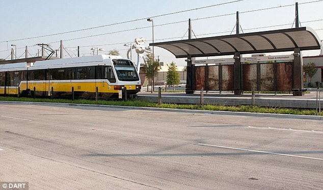 The incident happened on board a DART train in Dallas, Texas, on Sunday 