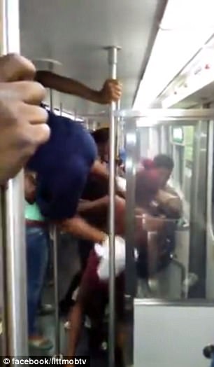 This is the moment a gang of youngsters attacked a 44-year-old man on a Dallas train after he asked them to stop smoking marijuana