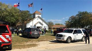 Image: Texas church shooting scene